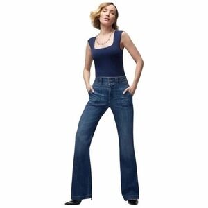 White House Black Market Jeans Womens 6 Extra High Rise Wide Leg Trouser Jeans